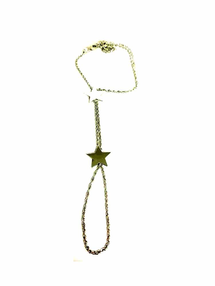 Besamano plata 2 estrellas pulsera anillo con acabado selecto de alta joyería 4