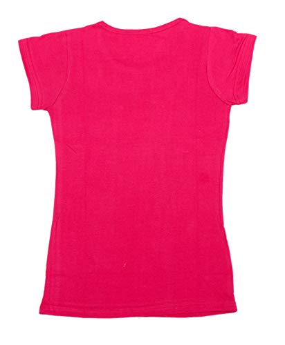 Image of indi weaves Girls Pure Cotton Chest Printed Half Sleeves Round Neck T-Shirts (Pack of 4)