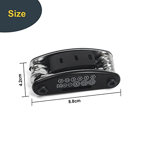 16-in-1 Werkzeuge für Fahrrad-Multitool,TAAMAN Multiwerkzeug,Flickzeug,Schrauber,Reifenheber,Speichenschlüssel und Feile - Image 6