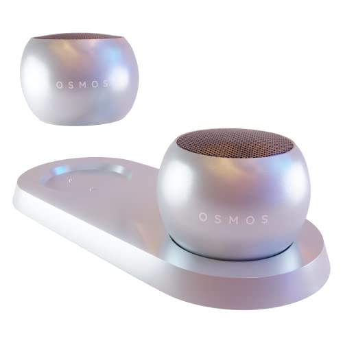 Osmos Mini Bluetooth Speaker Set-Metal, Portable, Wireless, Powerful USB Stereo Speakers + Charging Dock for Home + Outdoor-Sports Use-for Smartphone, TV, Laptop, Mac, PC, Android, iPhone (Silver) Osmos Mini Bluetooth Speaker Set-Metal, Portable, Wireless, Powerful USB Stereo Speakers + Charging Dock for Home + Outdoor-Sports Use-for Smartphone, TV, Laptop, Mac, PC, Android, iPhone (Silver)