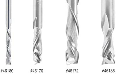 Amana Tool - AMS-182 4Piece Solid Carbide Compression Spiral CNC Router Bit Collection