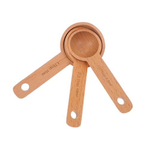 JEWEDECO 3個 ?計量スプーン点 コーヒー豆用スクープ 大さじ 小さじ対応 耐久性と滑らかな仕上げ 粉末や調味料計量に