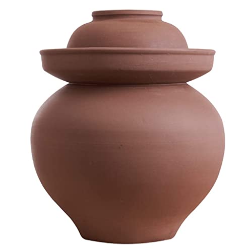 QPZK Tarro tradicional de porcelana china para pepinillos, olla de fermentación de cerámica, tarro de fermentación de cerámica con tapa de cierre de agua, fermentador de gres para Kimchi Sa, 6 kg