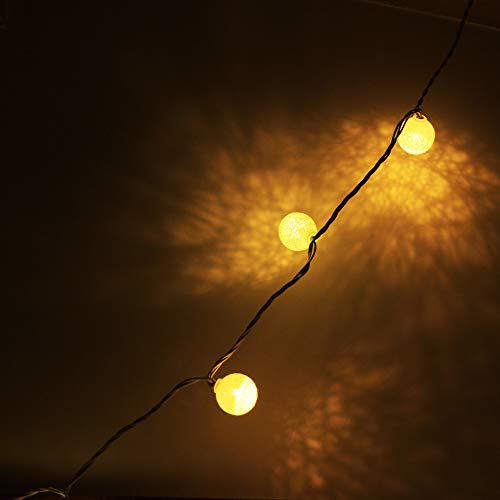 Acraft Aqua Cyan Light Blue Connectable Balls String Lights Plug In For Bedroom With End-To-End Connector Nursery Decorative Night Lighting For Baby Children Teen Girl Boy #TOP2