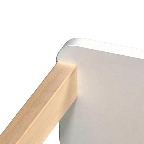 WEBER INDUSTRIES Pilou Bett, 70 x 140 cm + Lattenrost, Weiß und Natur