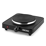 Aroma Housewares AHP-303 Single Burner Hot Plate, Metal, Black