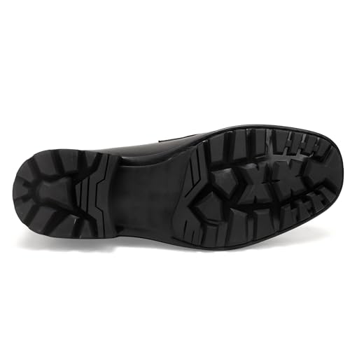 Casual Dress Shoes for Men, Premium Formal Buckle Dress Loafers Business Slip-on Penny Loafer for Mens3