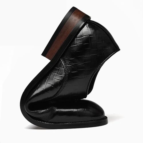 Men's Oxfords Shoes Retro Comfortable Business Height Increasing Non-Slip Softsole Walking Derby Shoes Leather Dress Shoes for Men2