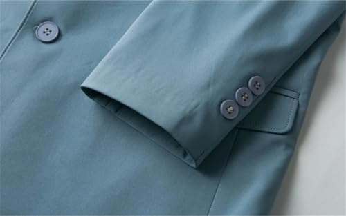 Dndrdhfb Men's Slim-Fit Single-Breasted Suit Jacket Solid Color Notch Collar Party Suit Jacket4