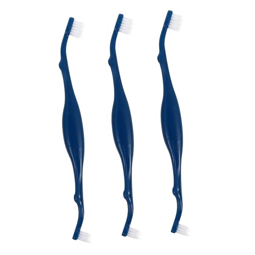 ROMISBABA 3 piezas Cepillo Dientes Mascotas Doble Cabeza y Ergonómico para Perros y Gatos Cuidado Dental y Masaje Encías Pequeño Limpieza Oral