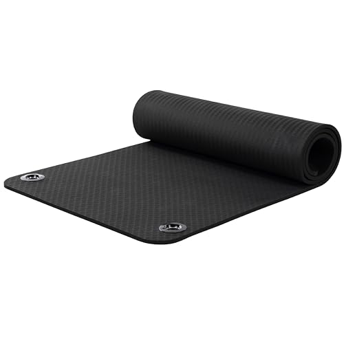 Balanced Body EcoWise Pilates Mat, Yoga and Pilates Equipment for Floor Exercise, Yoga and Pilates Mat for Home Gym or Studio Use, Black