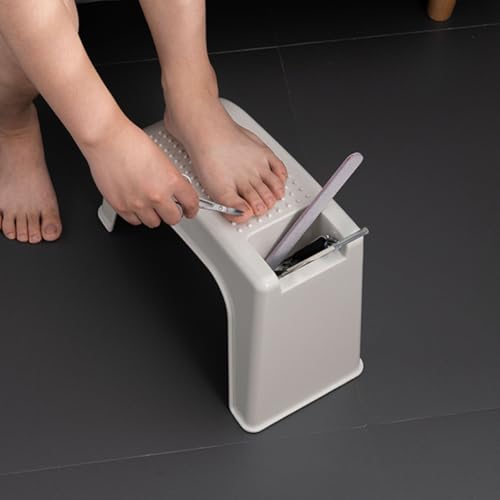 Repose-pieds pédicure plastique beige confortable et antidérapant multifonction