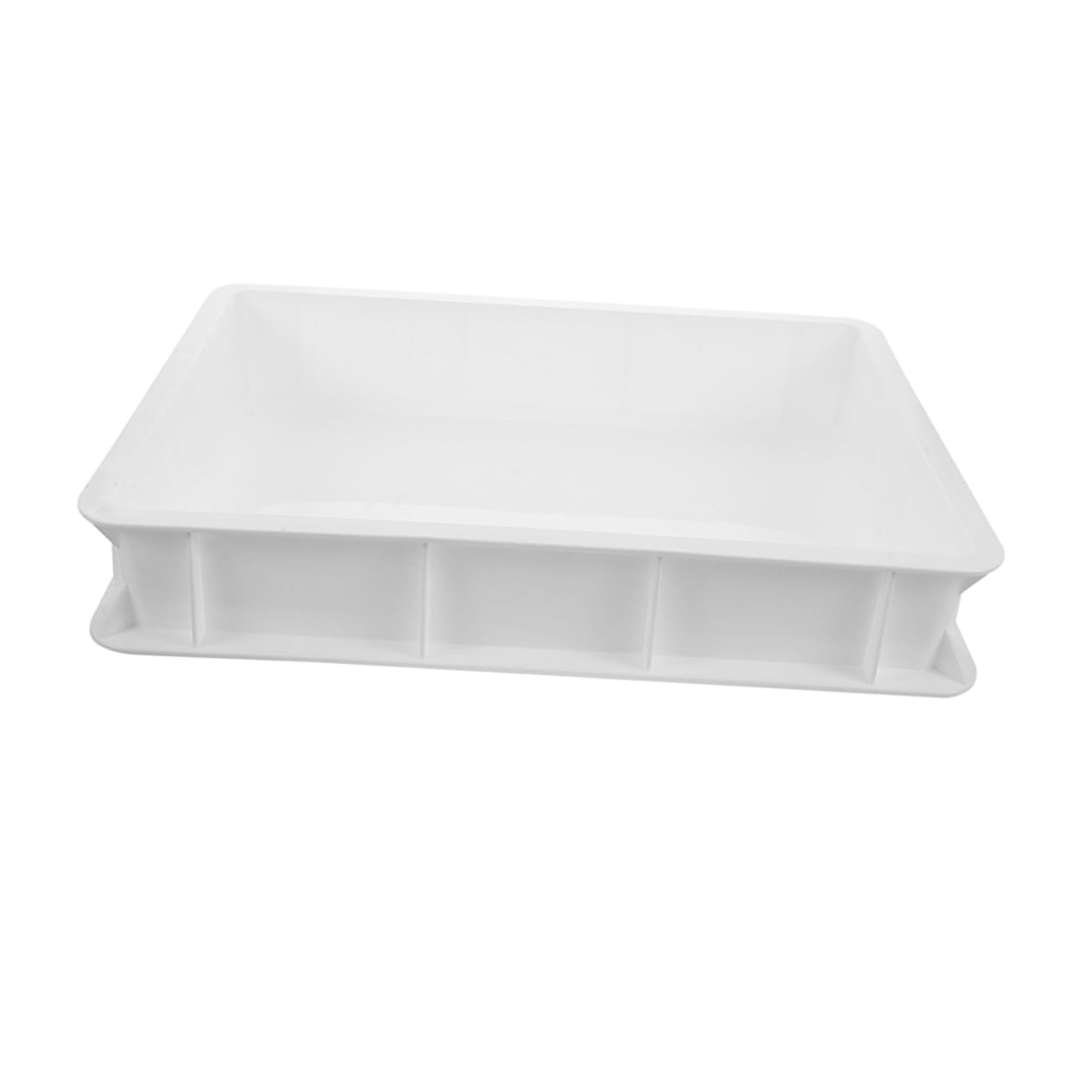 Plateau à Pâte à Pizza Empilable en Plastique Blanc Grosse Capacité