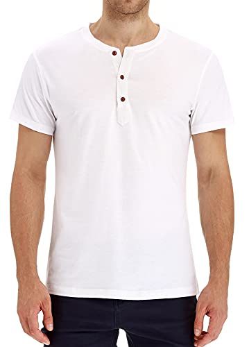 Henley homme NITAGUT t-shirt manches courtes col tunisien