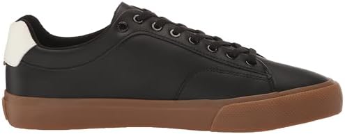 BOSS Men's Double B Logo Leather Low Profile Sneaker, Dark Matte Black, 10 | Image 5