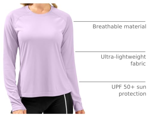 Image of UPF 50+ Sun Shirt for Women Long Sleeve Quick Dry UV Protection Hiking Top