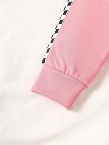 4 Pieces Girls Active Hoodies Long Sleeve Crop Hooded Top and Jogging Sweat Pants Set 4-12Y4