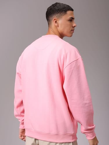 Image of The Indian Garage Co Men Oversized Solid Overhead Crewneck Sweatshirt