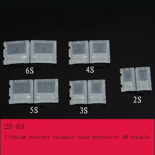 Protector de enchufe equilibrado con clip de bloqueo AB para batería LiPo 2S-6S, 50 unidades 3