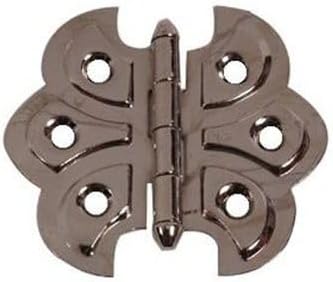 Van Dyke’s Restorers Victorian Screen Door Hinge — 4 Inch Cast Iron Self-Closing Hinge in Black Finish, Ornate Vintage Door Hardware for Wooden Screen Doors and Restoration Projects