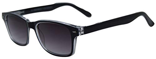 In Style Eyes Rescue Me Classic Full Reader Sunglasses - Full-Rimmed, Rectangle Frame Cheater Glasses - Non-Polarized Lenses - Black - 3.5x