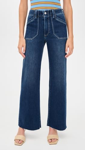 PAIGE Women's Anessa 31" Utility Pockets + Raw Hem Live Forever Jeans2