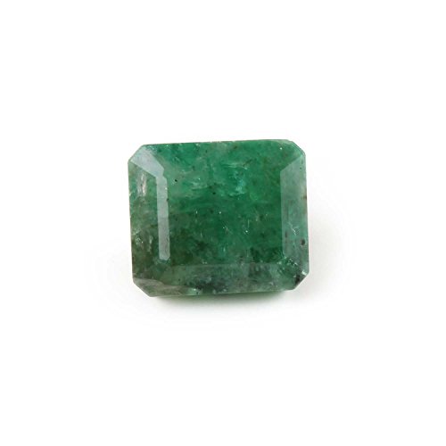 Émeraude zambienne naturelle carrée de 10x9mm, gemme de prestige pour joaillerie artisanale