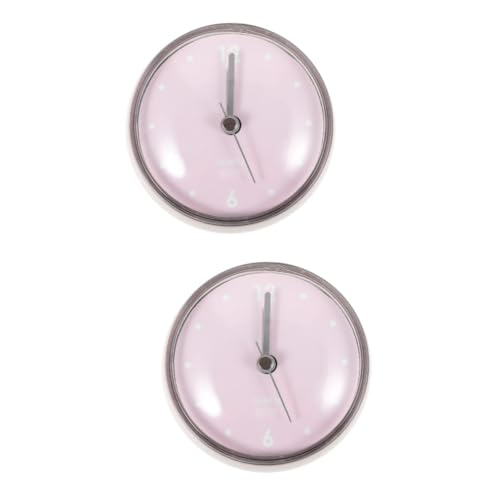 CORHAD 2pcs Mini Bathroom Clock with Cup Battery Operated Decorative Wall Clock for Bathroom Office Kitchen Living Room Simple Design Easy Installation Versatile Use