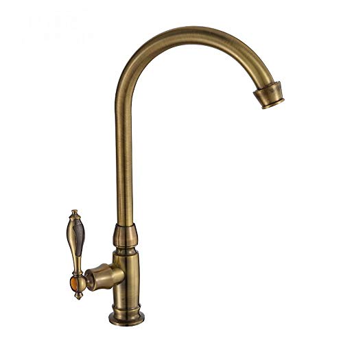 Mitigeur rétro classique bronze robinet de cuisine bassin unique mélangeur eau tuyaux tressés