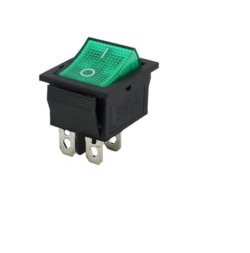Interrupteur à bascule KCD4 commutateur 4 broches vert bouton On-Off pour appareil électrique