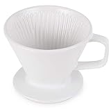 Happy Sales HSCD-CTDFWH, Pour Over Coffee Dripper, Pour Over Coffee Maker, Ceramic Slow Brewing Accessories for Home, Cafe, Restaurants, Easy Manual Brew Maker, White