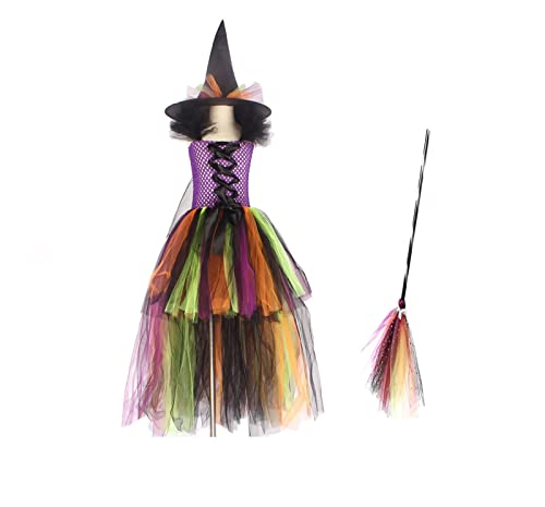 YUEMOL fantasias de halloween para crianças Conjunto de 3 peças de saia para meninas de vestido de H