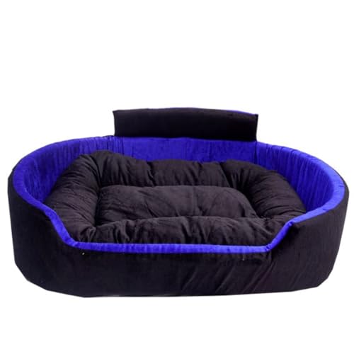 Image of Furry Smile Letest Dog Beds, Dog Sofas & Chair with Collar, Indoor Outdoor Dog beds (3XL, Black & Blue)