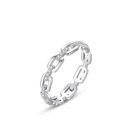 Bague vintage argent sterling 925 et zircone cubique blanche ronde