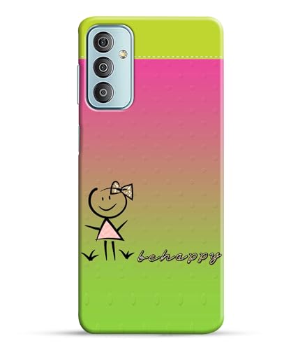 Image of Be Happy Printed Hard Back Case Cover Compatible for Samsung Galaxy F23 5G | Samsung M23 5G (Multicolor) - D1664