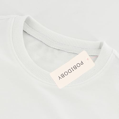 Unisex Kids Solid Cotton Long Sleeve Pullover Sweatshirt: Lightweight Toddler Crewneck T-shirts for Boys & Girls2