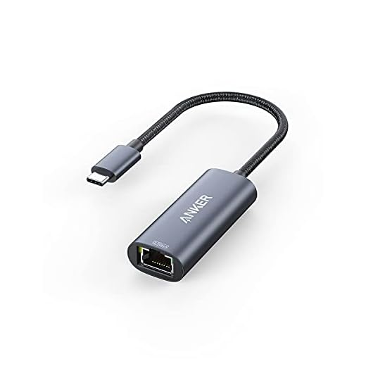 Adaptador USB C de Anker a Ethernet de 2.5 Gbps, Adaptador PowerExpand USB C a Gigabit Ethernet, Adaptador USB C portátil de Aluminio, para MacBook Pro, MacBook Air 2018, iPad Pro 2018, XPS, etc.