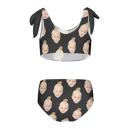 Orange Custom Girl Bikini Adjustable Strap 2 Piece Little Girls Bathing Swimsuit Swimswears Sets Birthday Gifts 3T2