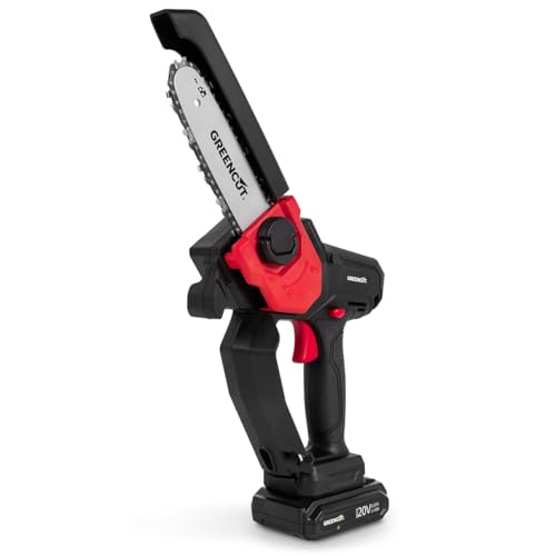 {Motosierras de Poda Greencut Motosierras GREENCUT GSM200L Motosierra de mano con batería de litio de 20V para poda con espada de 152mm, 6'