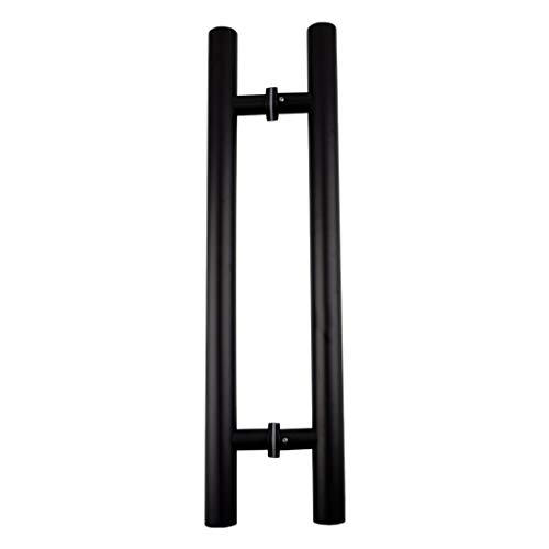 Poignée de porte en verre anti-trace noire mate pour réparer ou rénover vos portes