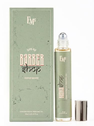 Image of EM5 Barbershop Concentrated Perfume Roll-On for Men | Clean, Fresh & Timeless Fragrance | Classic Everyday Scent | 100% Alcohol Free | Strong & Long Lasting Perfume Roll On | 10 ml