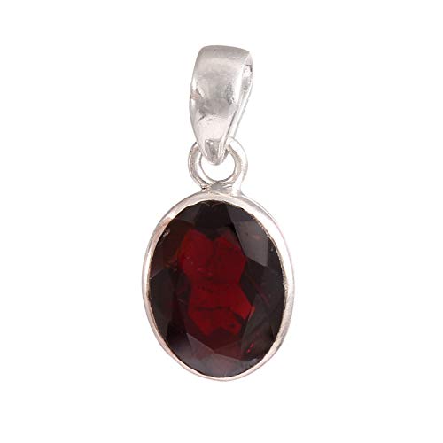 Pendentif grenat en argent 925 parfait pour vos soirées et tenues décontractées