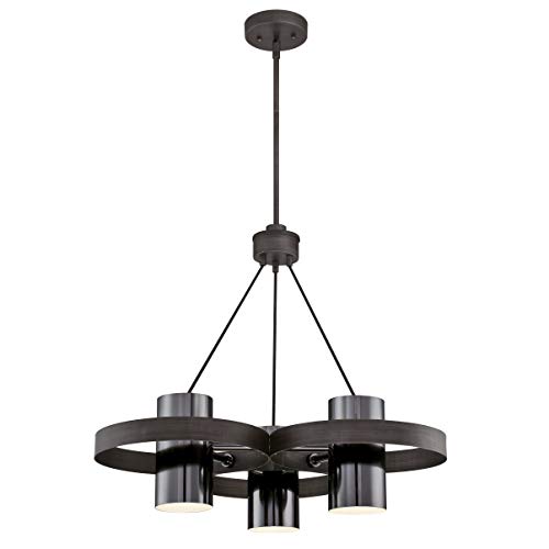 Chandelier trois lampes Evita pour illuminer votre salle à manger industrielle