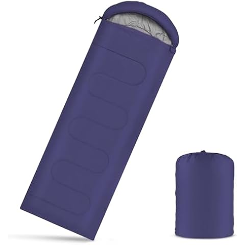 OBTANIM Camping Sleeping Bags Portable Waterproof Sleeping Bag for Adults Kids 4 Seasons Winter, Fall, Spring, Summer Backpacking Hiking Camping Mountaineering Indoor Outdoor Use (Dark Blue) Cover