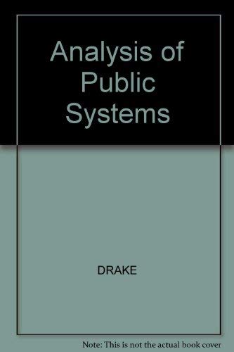 Analysis of Public Systems 0262040387 Book Cover