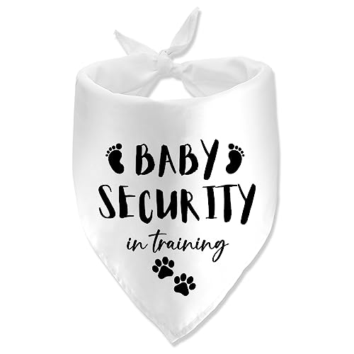 Baby Security in Training Printed Dog Bandana Pet Scarf Dog Pregnancy Announcement Bandana...