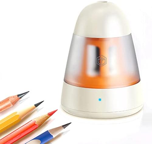 Skynow Rechargeable Pencil Sharpener,Fully Automatic Electric Sharpener for Kids,Teachers,Students,Engineers;Fast Sharpening Dont Need Holding Pencils,Ideal for Short Pencil Save Pencils.