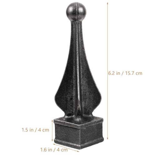 Accessoires de clôture en fer forgé solides, 2 embouts décoratifs extérieurs