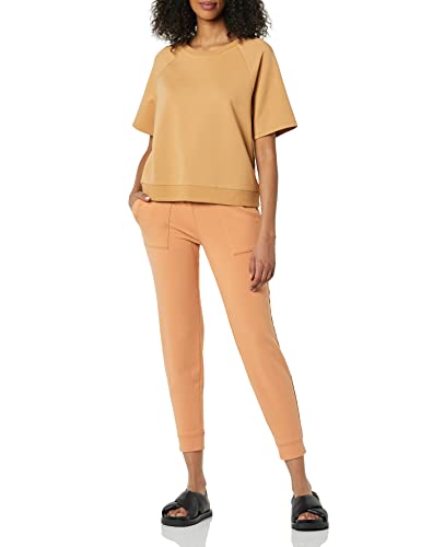 Image of Daily Ritual Women's Terry Cotton and Modal Cropped Crewneck Short Sleeve Sweatshirt