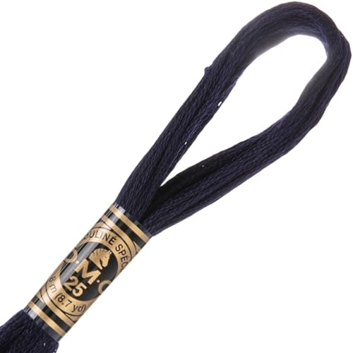 Image of Hobby Lobby DMC Cotton Embroidery Floss 939 Very Dark Navy Blue Set of 12